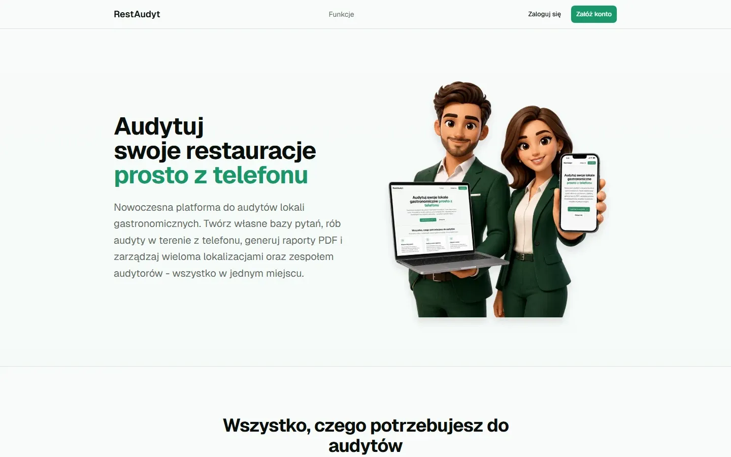 Strona platformy RestAudyt